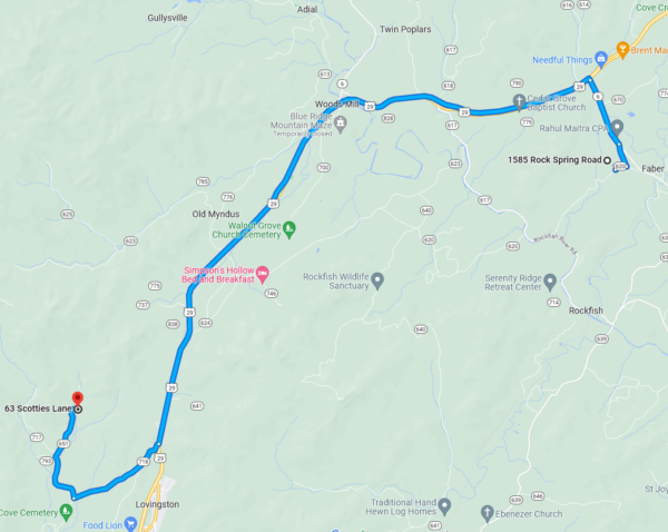 Lovingston House Map